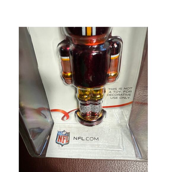Washington Redskins Blown Glass Ornament Nutcracker NFL Licensed Rare NIB - Picture 6 of 9